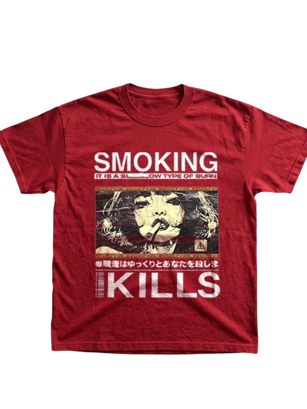 Gildan Red 'Smoking' Graphic Tee